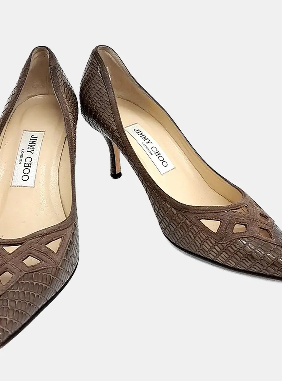 Jimmy Choo Brown Leather Shoes EU 37.5