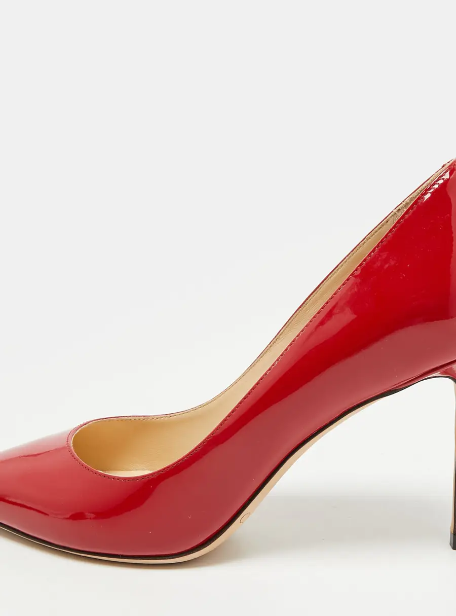 Jimmy Choo Romy Size 35.5 Red Patent Leather Pumps