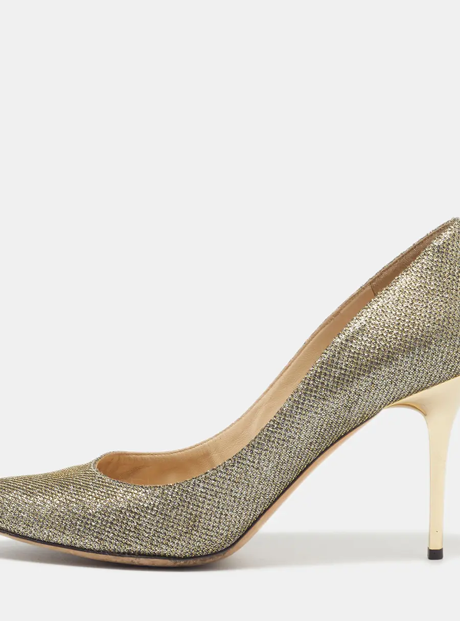 Jimmy Choo Romy Size 40.5 Gold Glitter Pumps