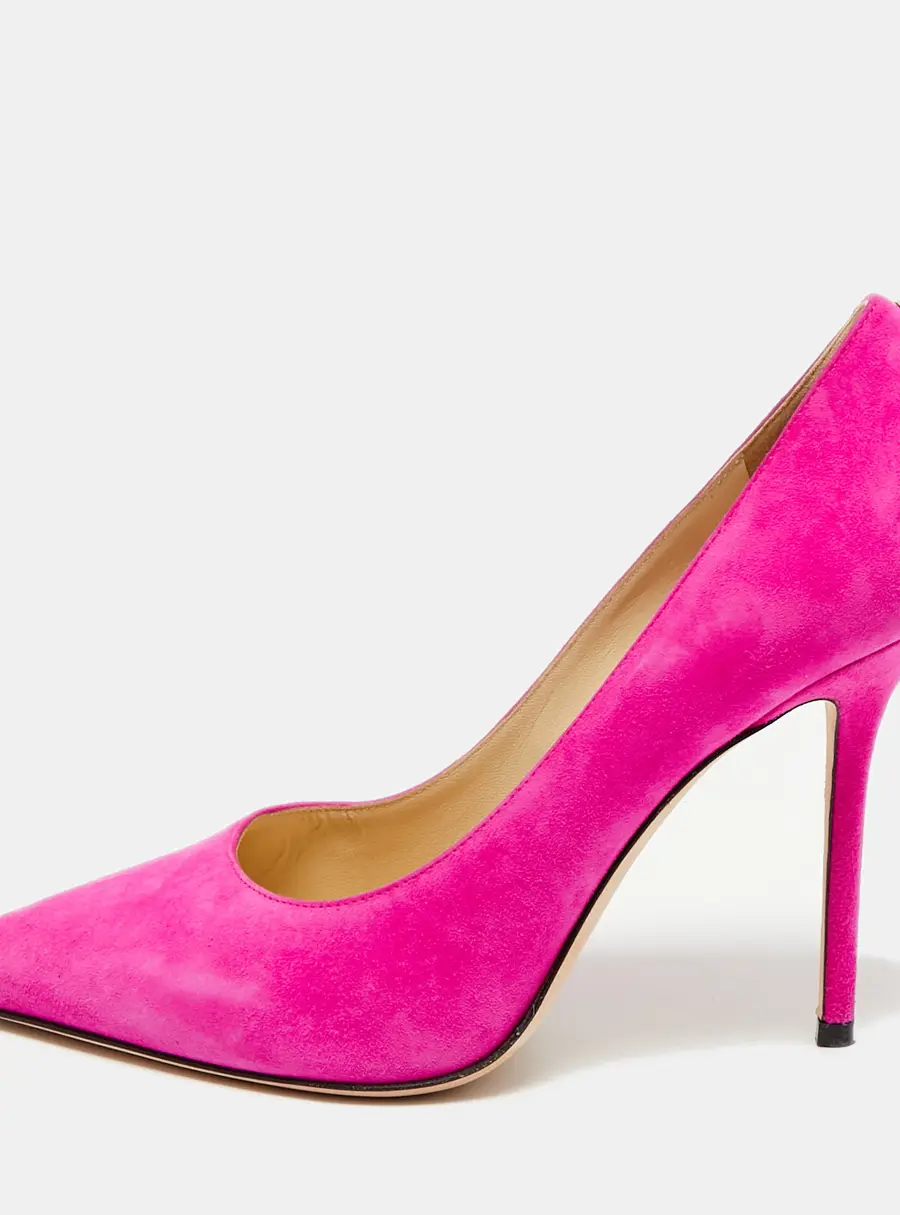 Jimmy Choo Love Size 40 Fuchsia Suede Pumps