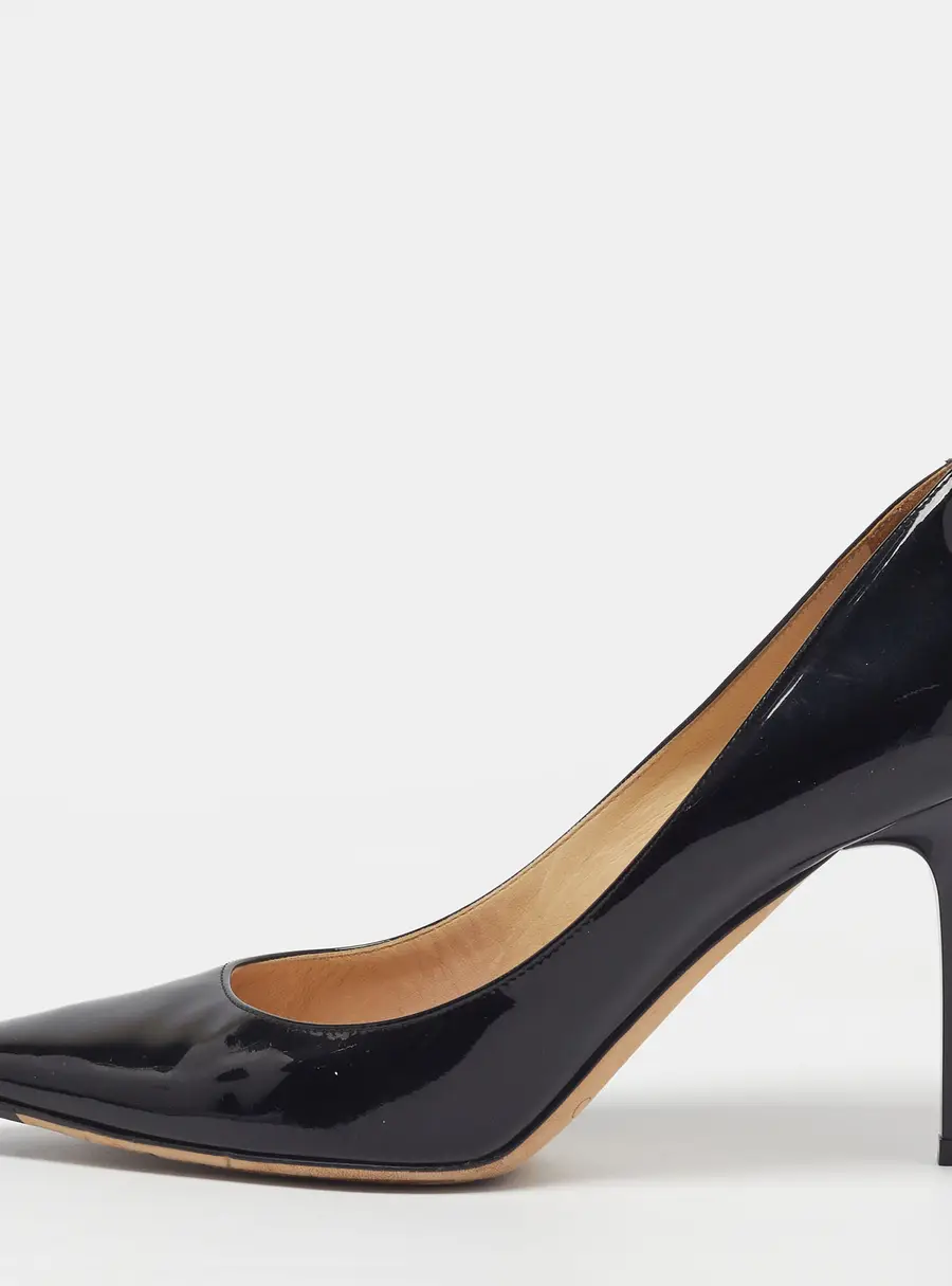 Jimmy Choo Romy Size 38.5 Black Patent Leather Pumps