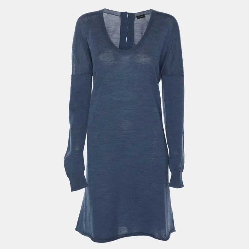 Joseph Blue Wool Knit Dress S