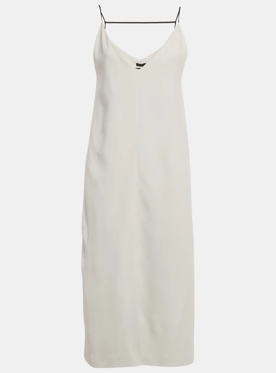 Joseph Grey Stretch Crepe Midi Dress M