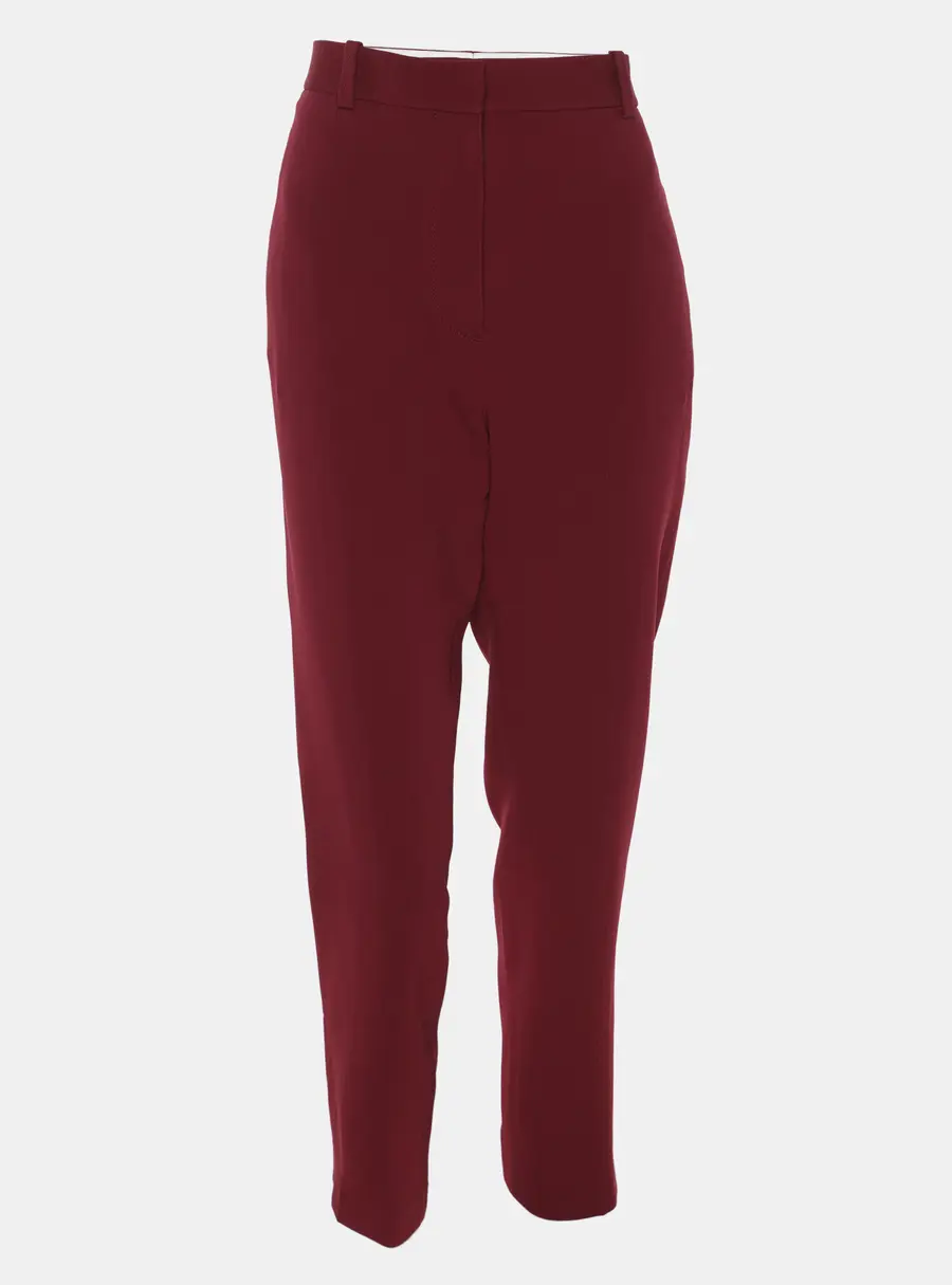 Joseph Burgundy Stretch Crepe Trousers M