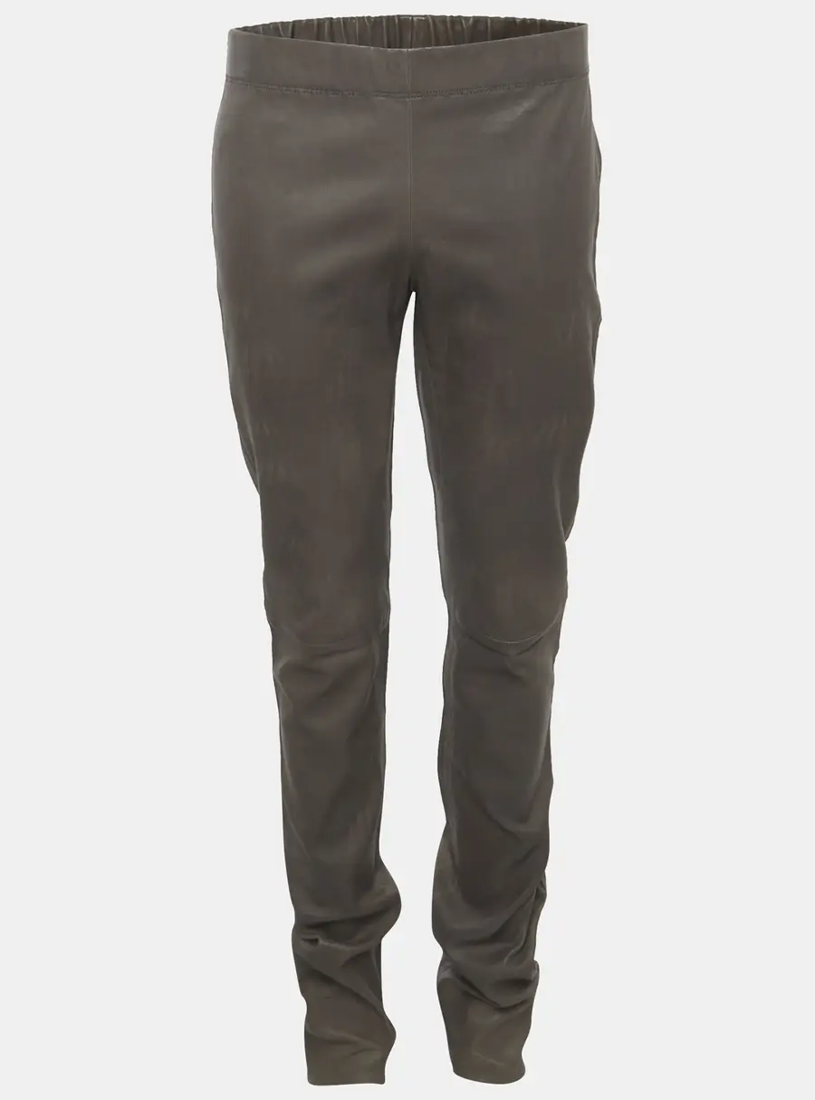 Joseph Grey Lambskin Skinny Pants M