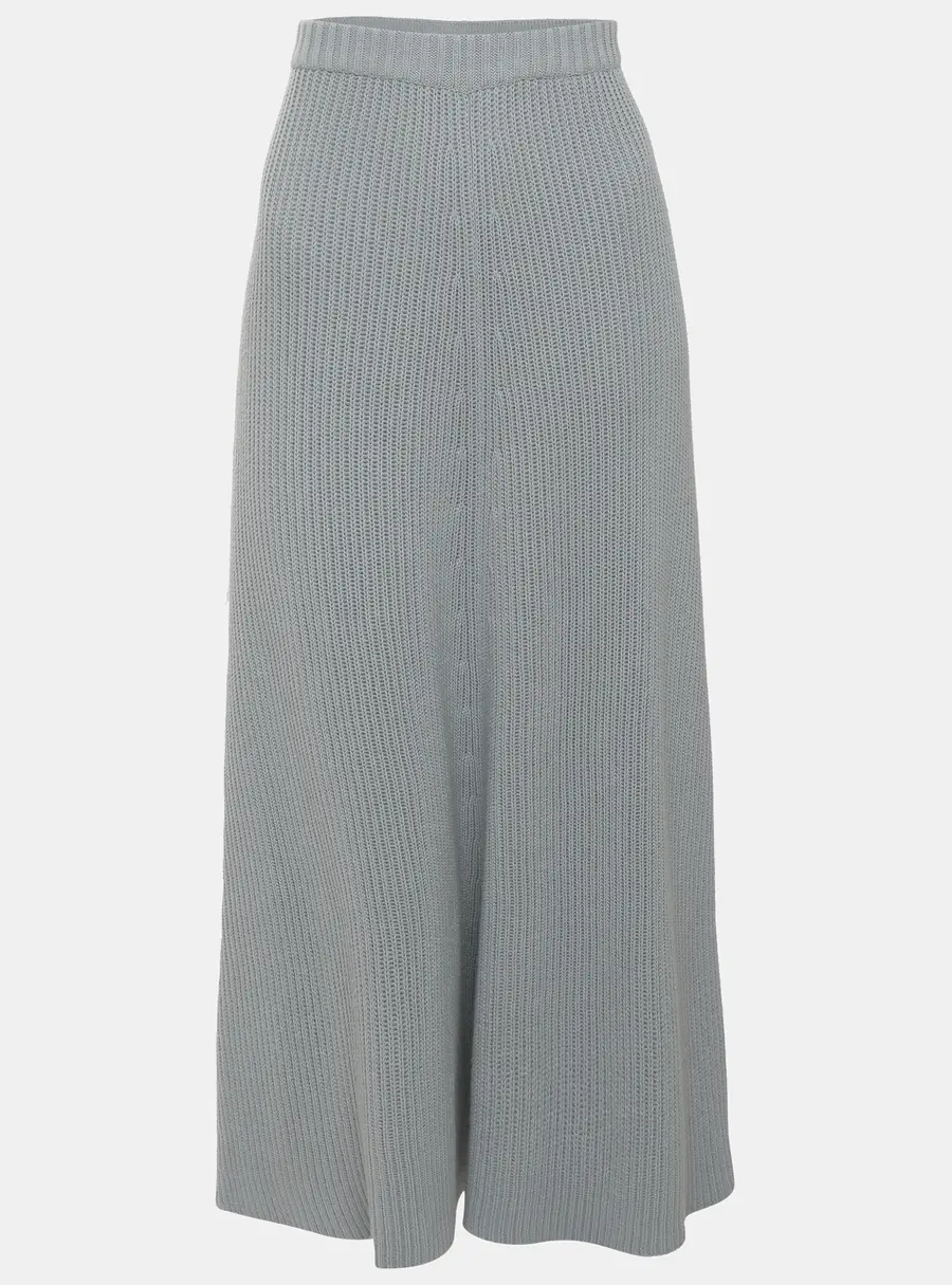 Joseph Pale Blue Rib Knit Maxi Skirt M