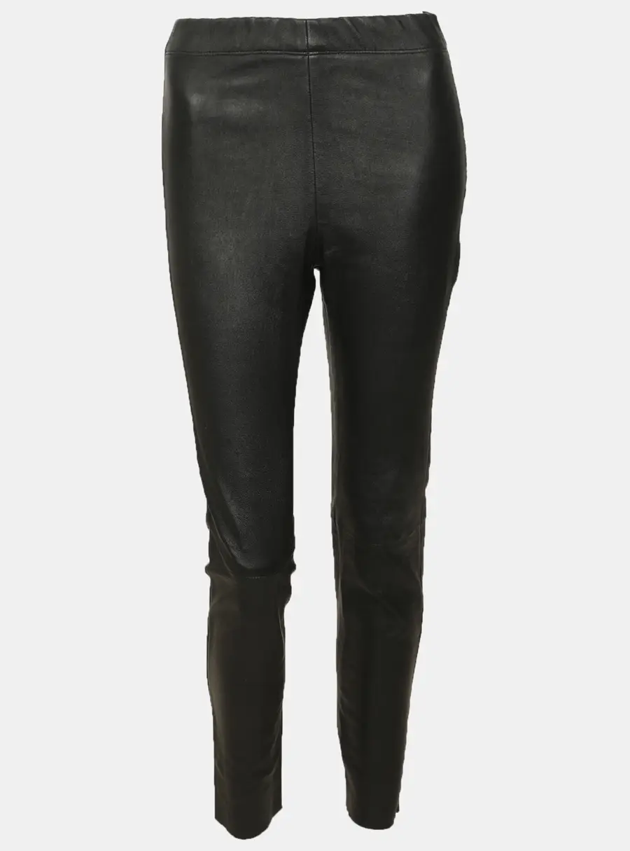 Joseph Black Leather Leggings S