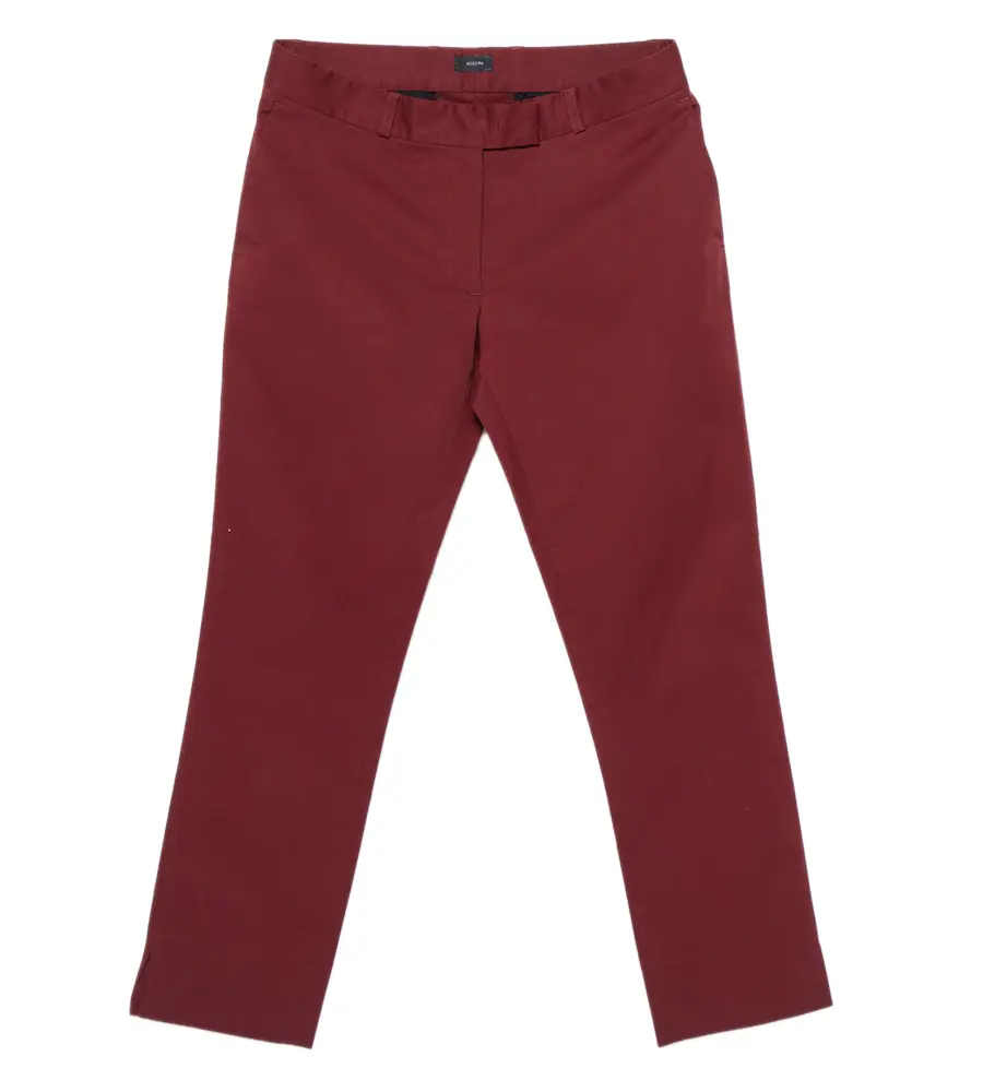 Joseph Burgundy Cotton Chino Pants S