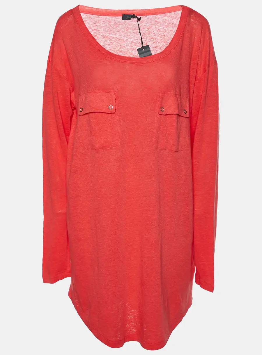 Joseph Pink Linen Knit Pocket Detail Tunic L