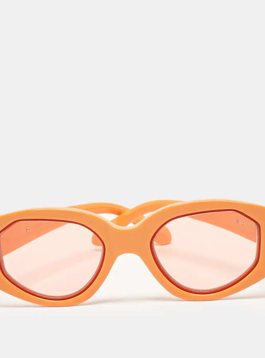 Karen Walker Orange Castaway Cat Eye Sunglasses