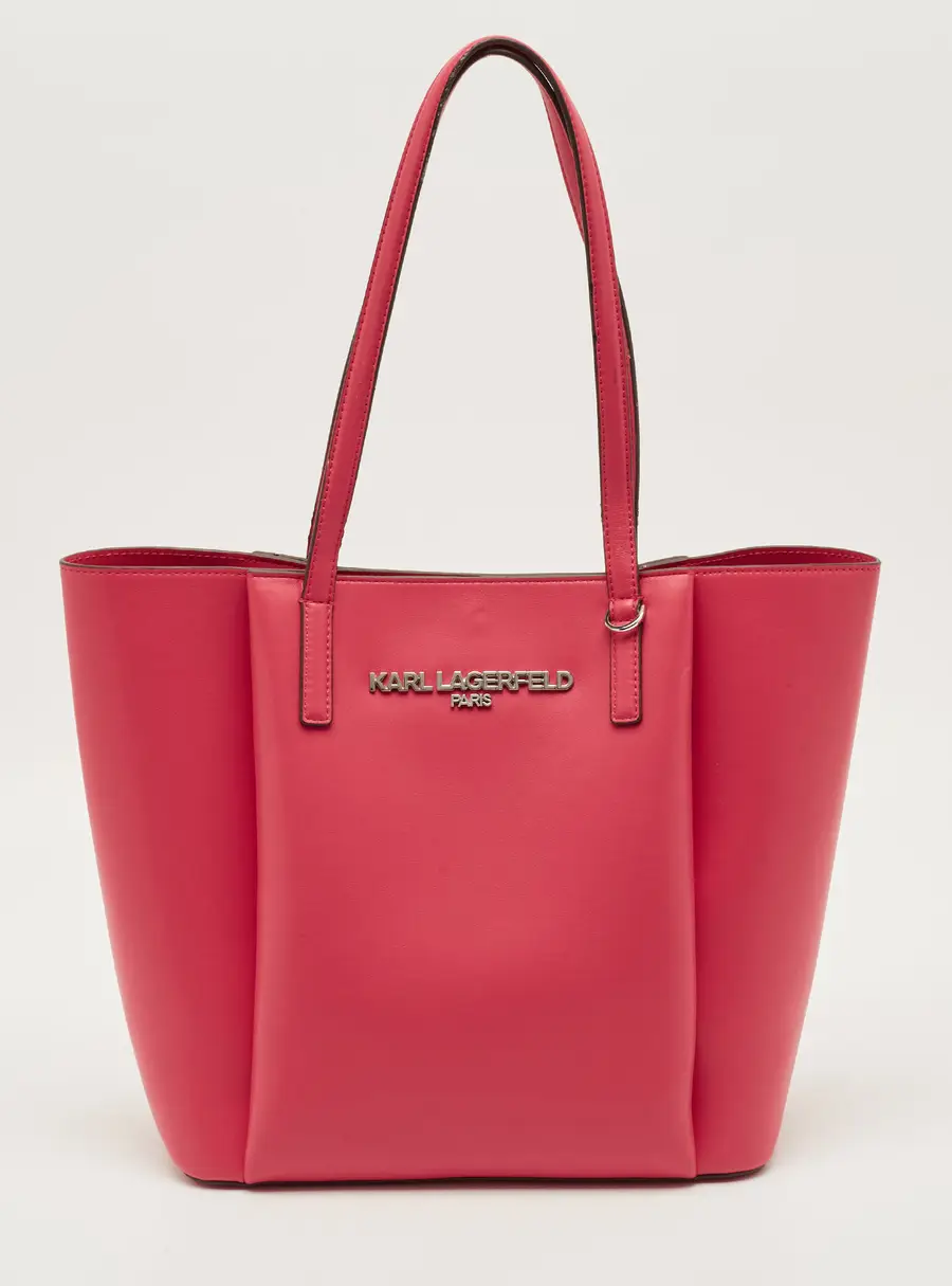 Karl Lagerfeld Louise French Rose Leather Tote