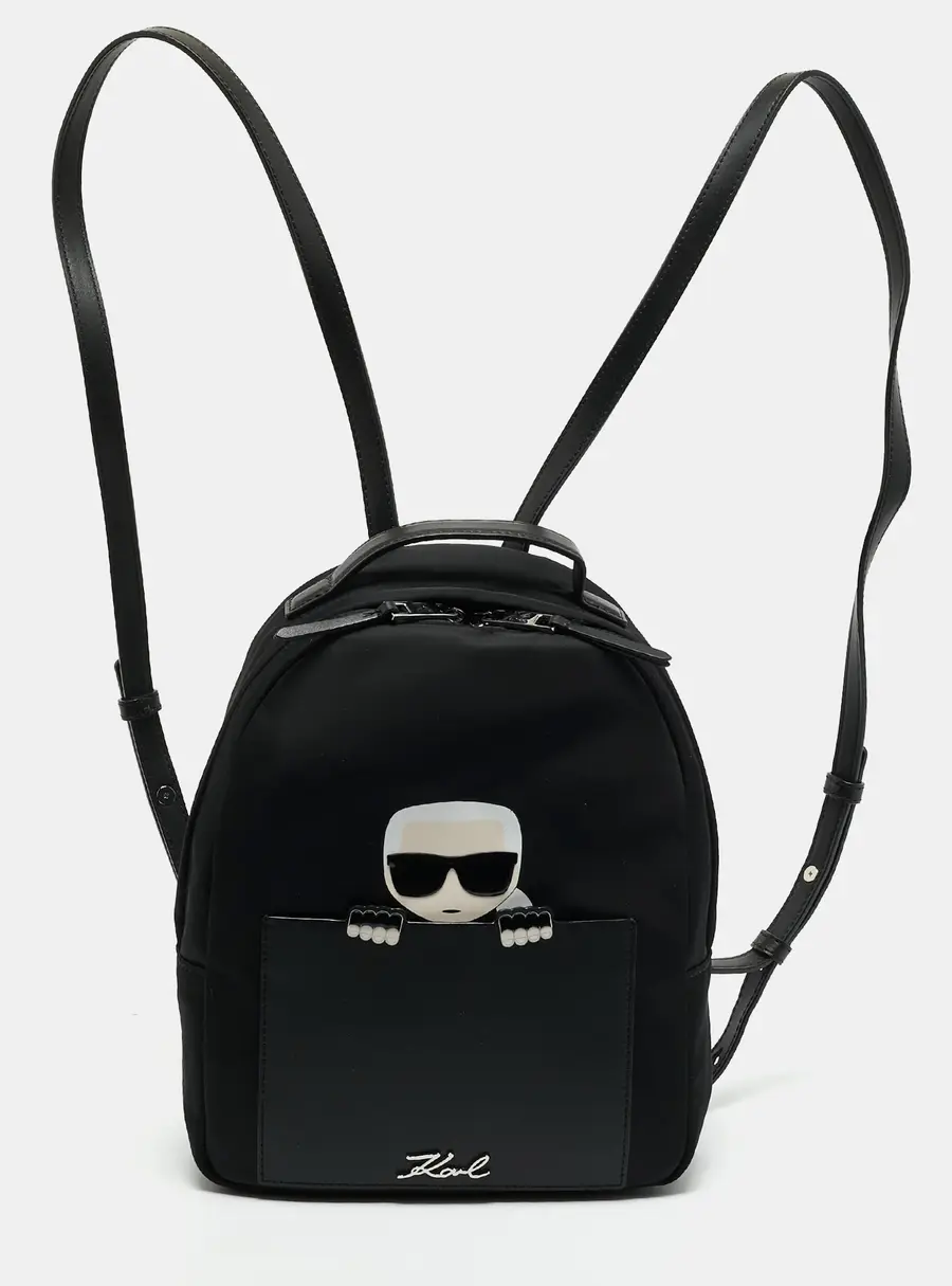 Karl Lagerfeld K/Ikonik 2.0 Black Nylon Backpack