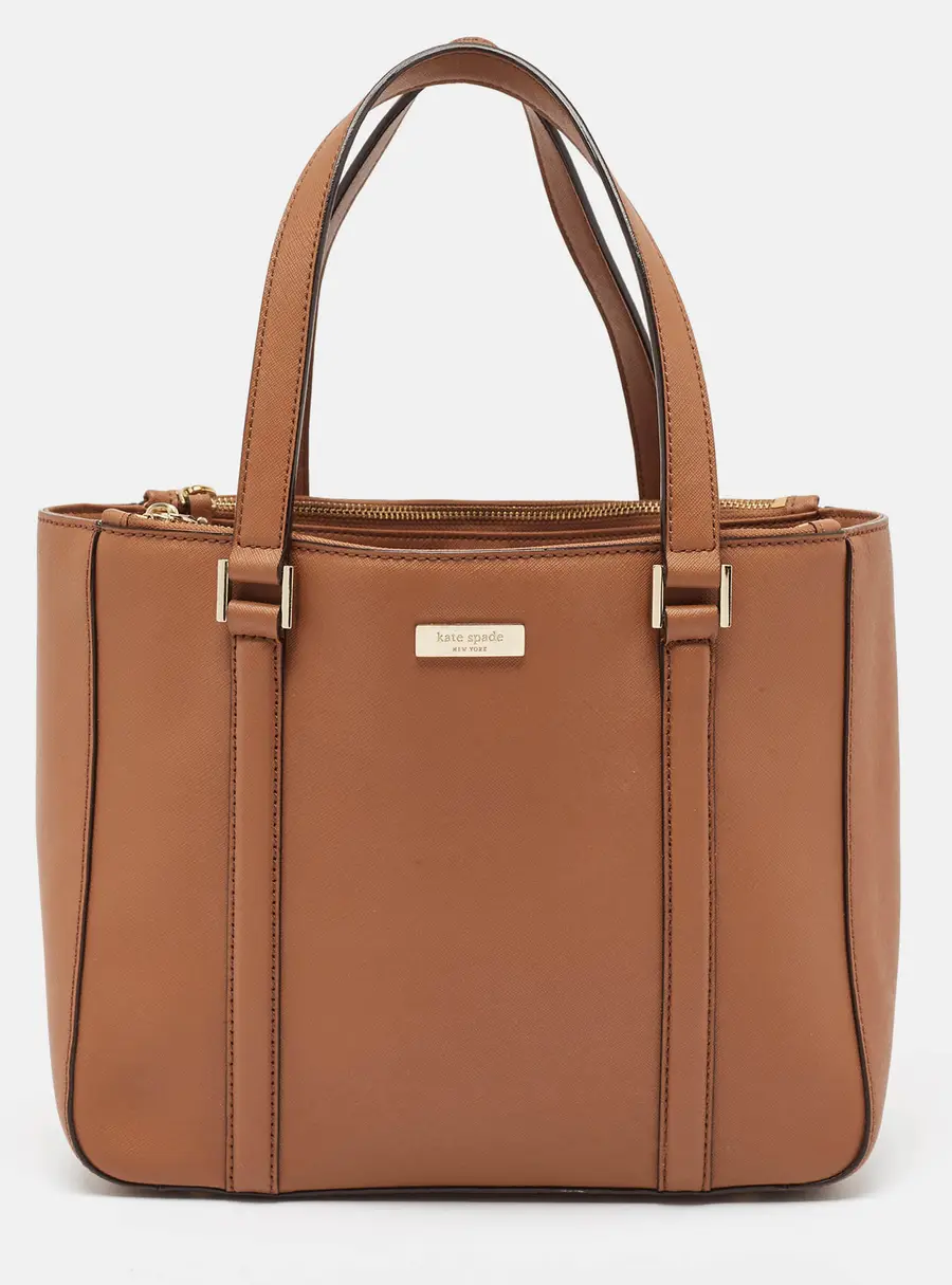 Kate Spade Newbury Lane Brown Leather Tote Bag