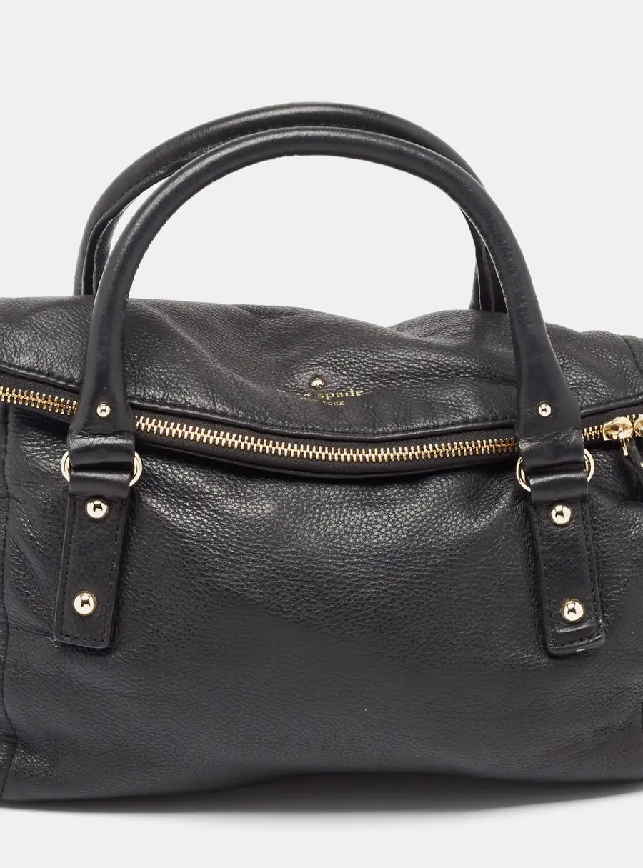 Kate Spade Black Leather Cobble Hill Leslie Satchel