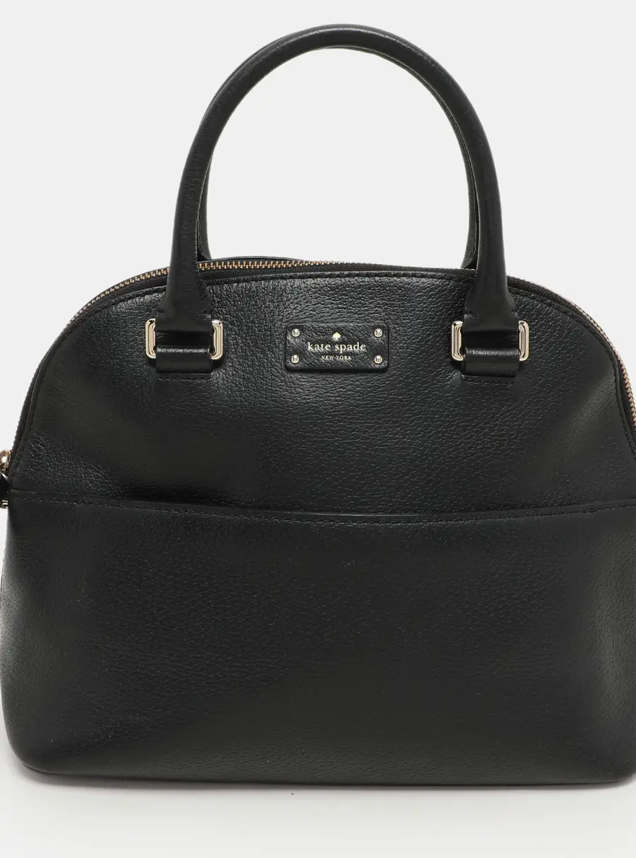 Kate Spade Black Leather Dome Satchel
