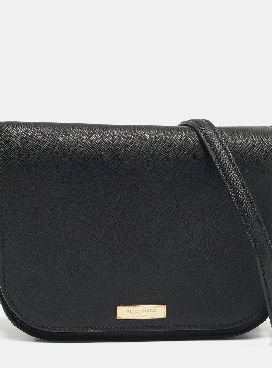 Kate Spade Black Leather Shoulder Bags
