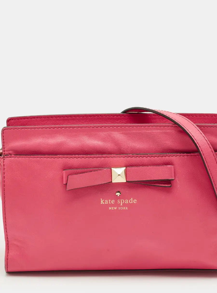 Kate Spade Beacon Court Angelica Fuchsia Leather Crossbody Bag
