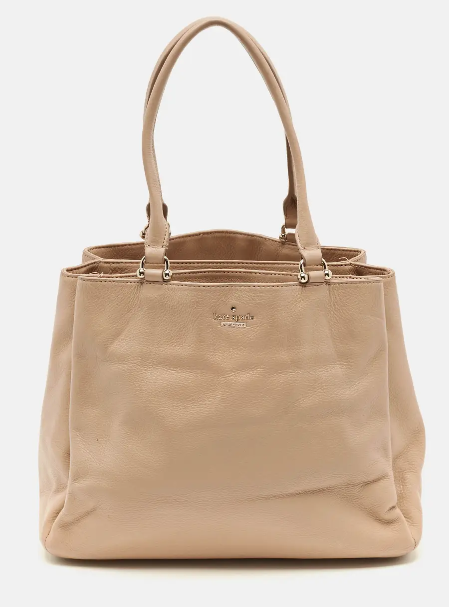 Kate Spade Lombard Street Neve Peach Leather Tote