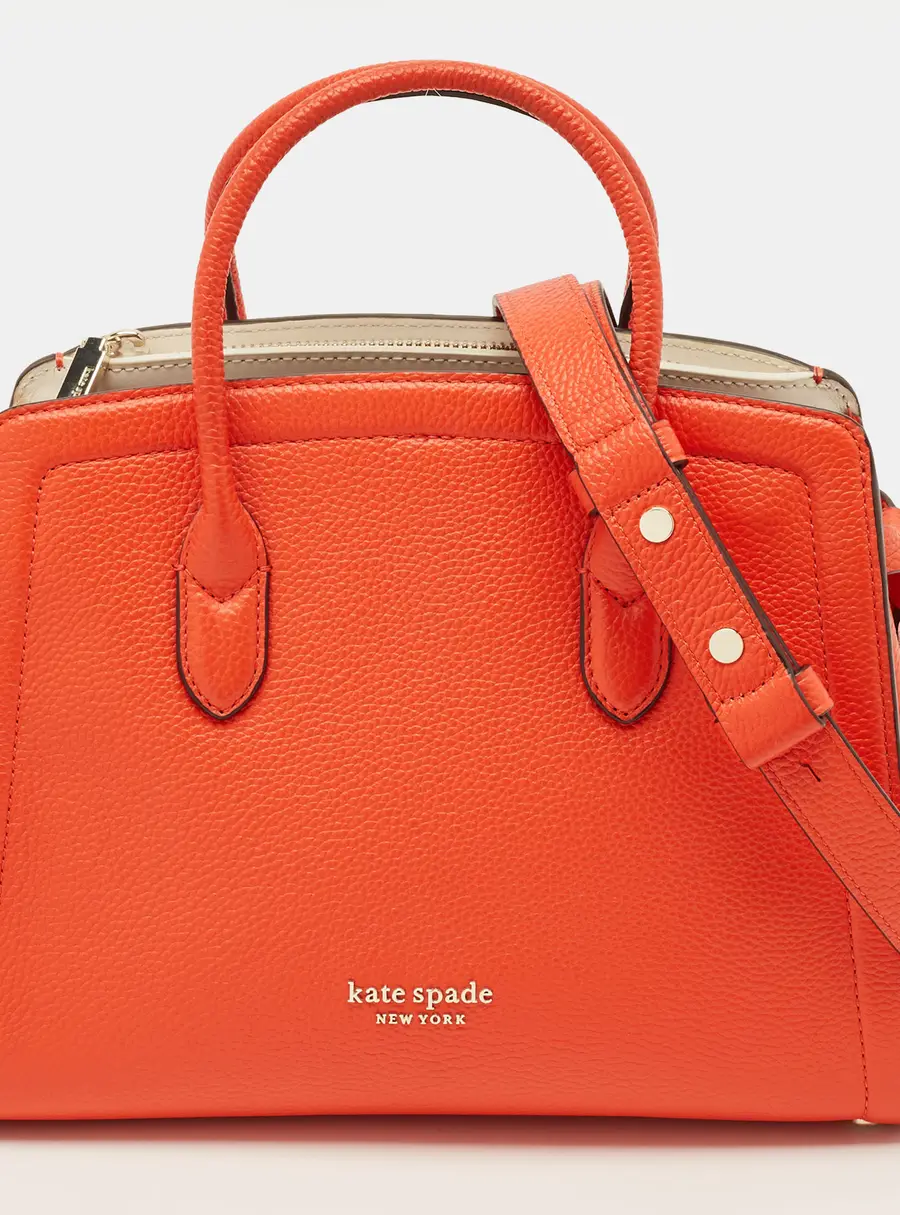 Kate Spade Knott Orange Leather Satchel