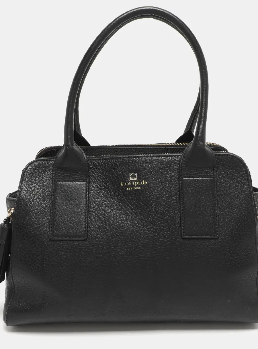 Kate Spade Southport Avenue Lydia Black Leather Satchel