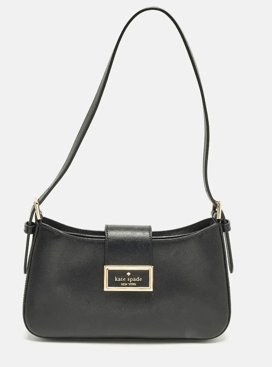 Kate Spade Reegan Medium Black Leather Shoulder Bag