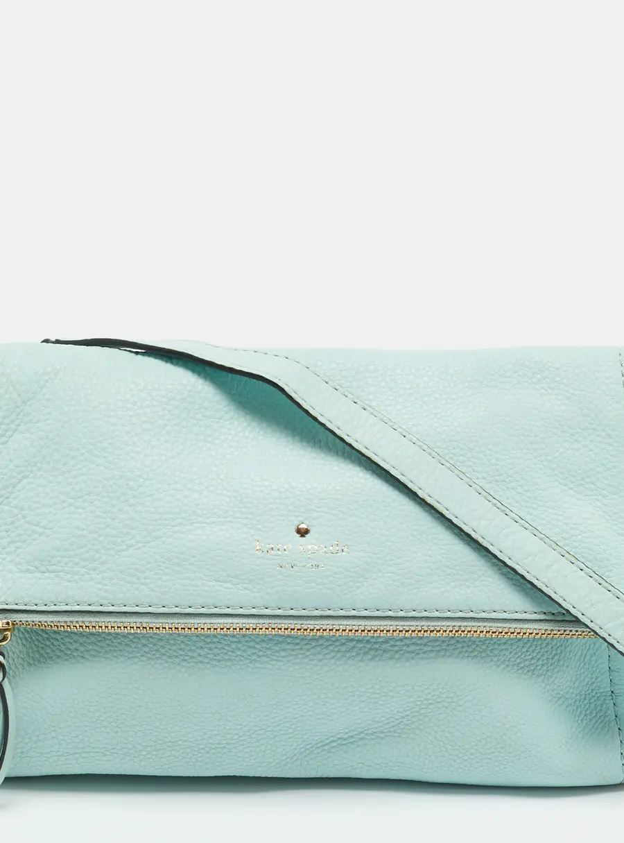Kate Spade Light Green Leather Cobble Hill Clarke Crossbody Bag