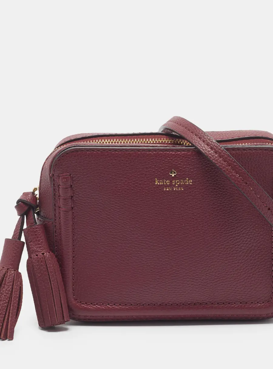 Kate Spade New York Orchard Street Arla Burgundy Leather Crossbody Bag