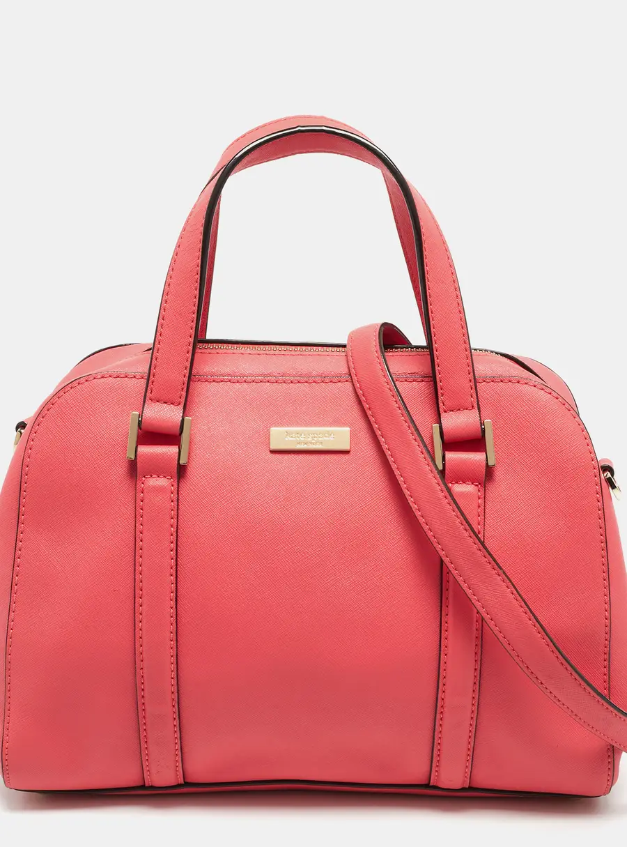 Kate Spade Newbury Lane Miles Orange Leather Satchel