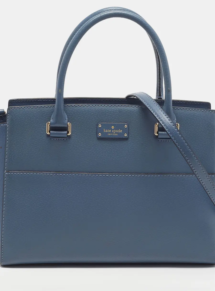 Kate Spade Grove Street Lana Blue Leather Satchel