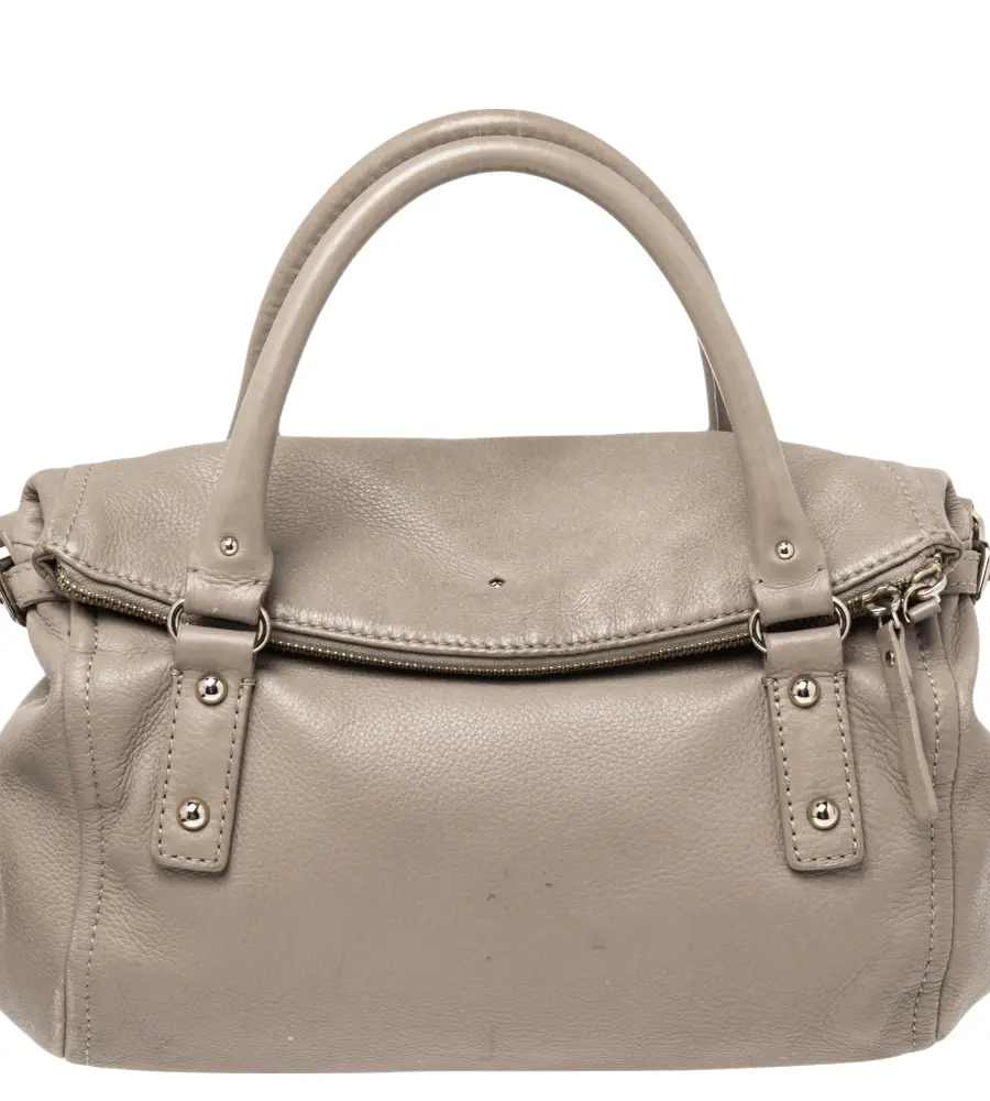 Kate Spade Cobble Hill Leslie Beige Leather Satchel