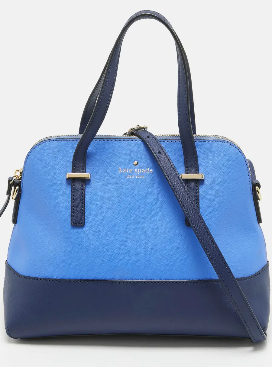 Kate Spade Two Tone Blue Leather Cedar Street Maise Satchel