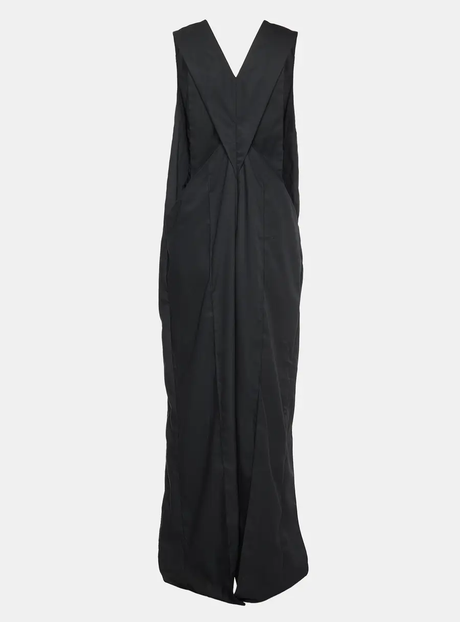 Kenzo Black Crepe V Neck Sleeveless Jumpsuit M