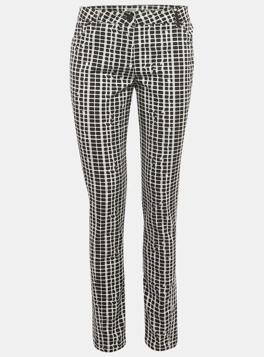 Kenzo Black Printed Denim Skinny Jeans M Waist 30"