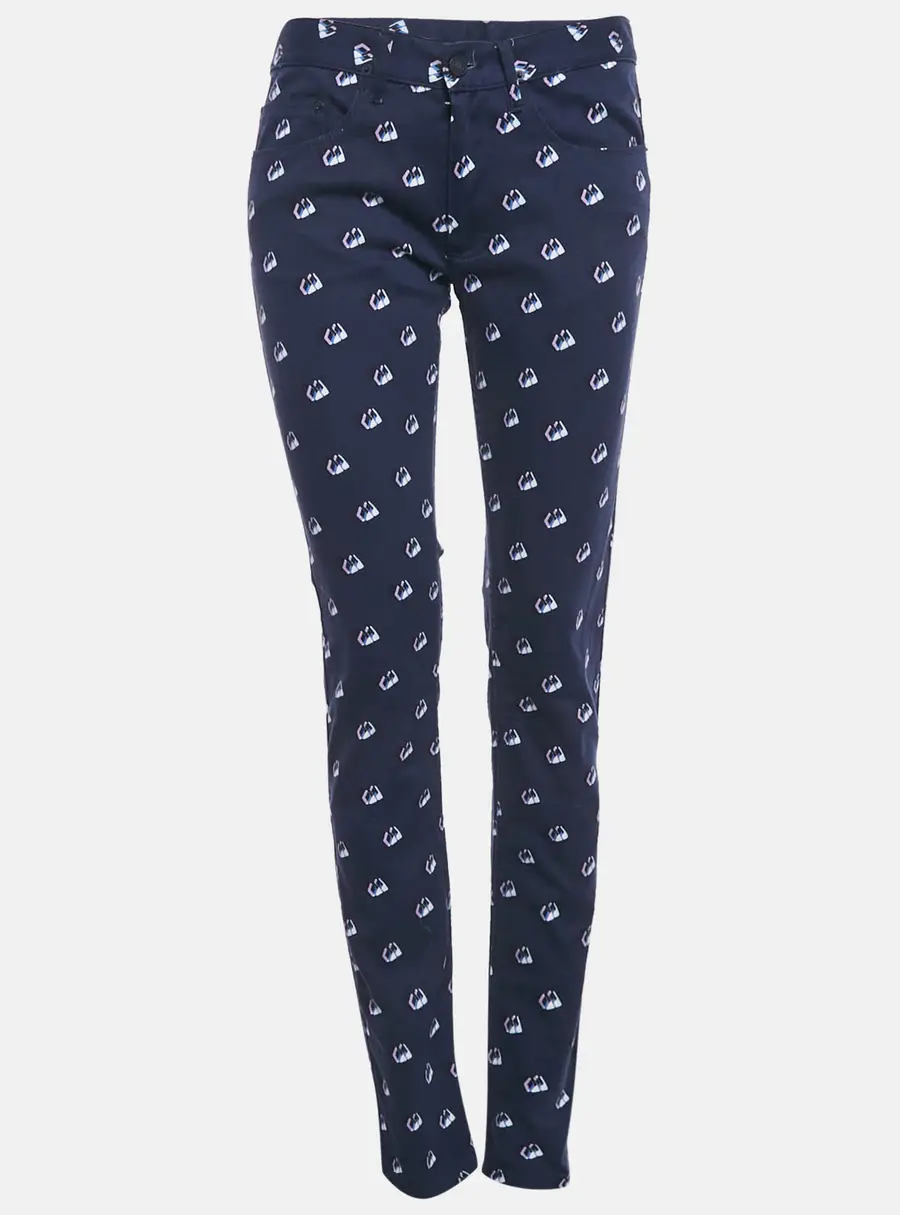 Kenzo Blue Printed Denim Skinny Jeans M Waist 30"