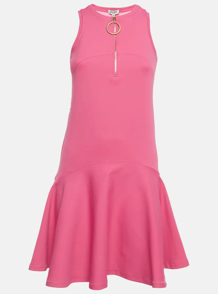Kenzo Pink Jersey Sleeveless Flared Mini Dress XS