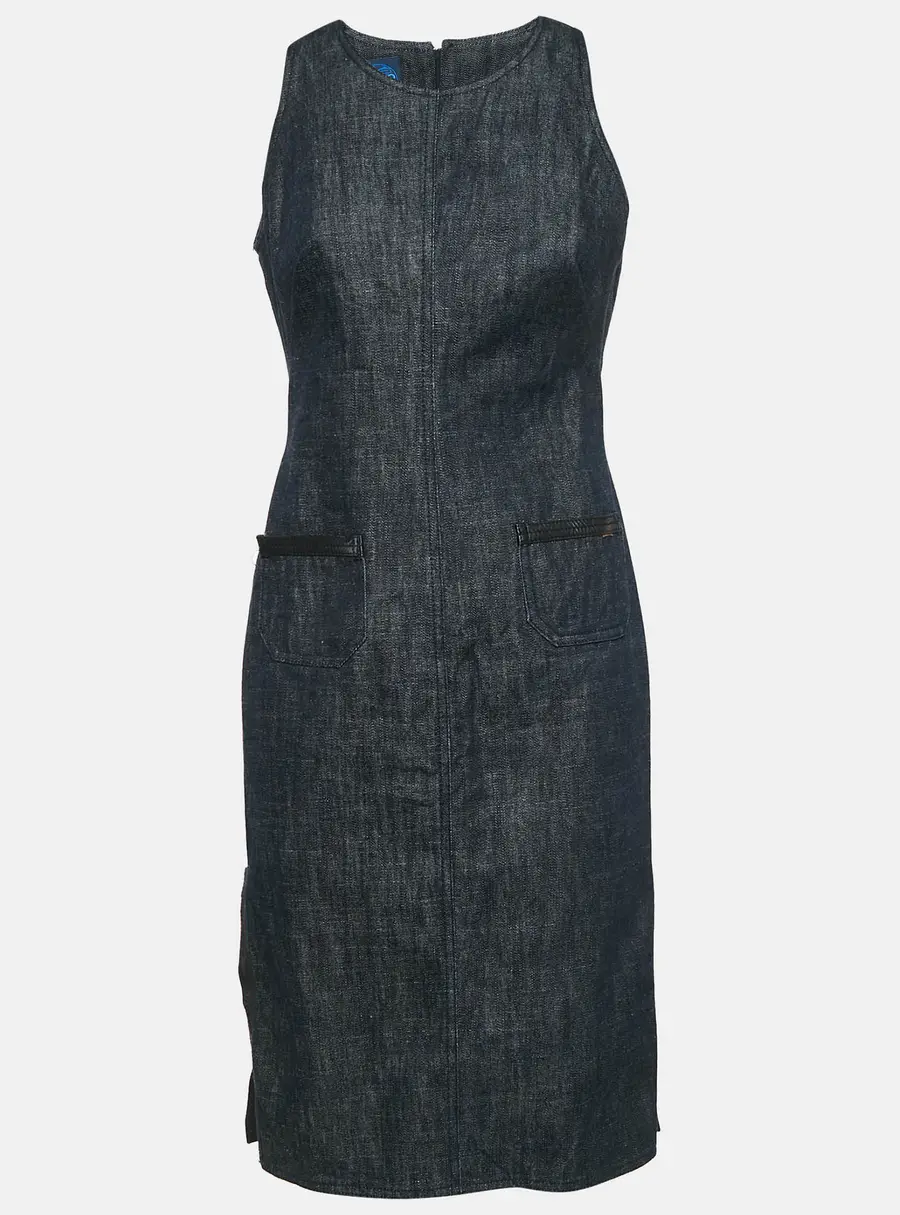 Kenzo Navy Blue Denim Jeans Sleeveless Short Dress M