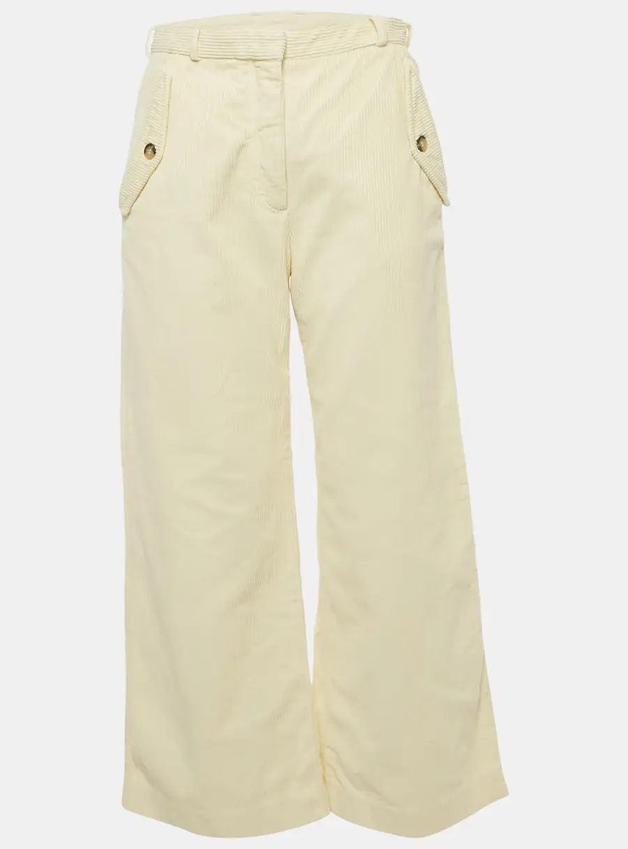 Kenzo Cream Corduroy Straight Leg Jeans M Waist 28"