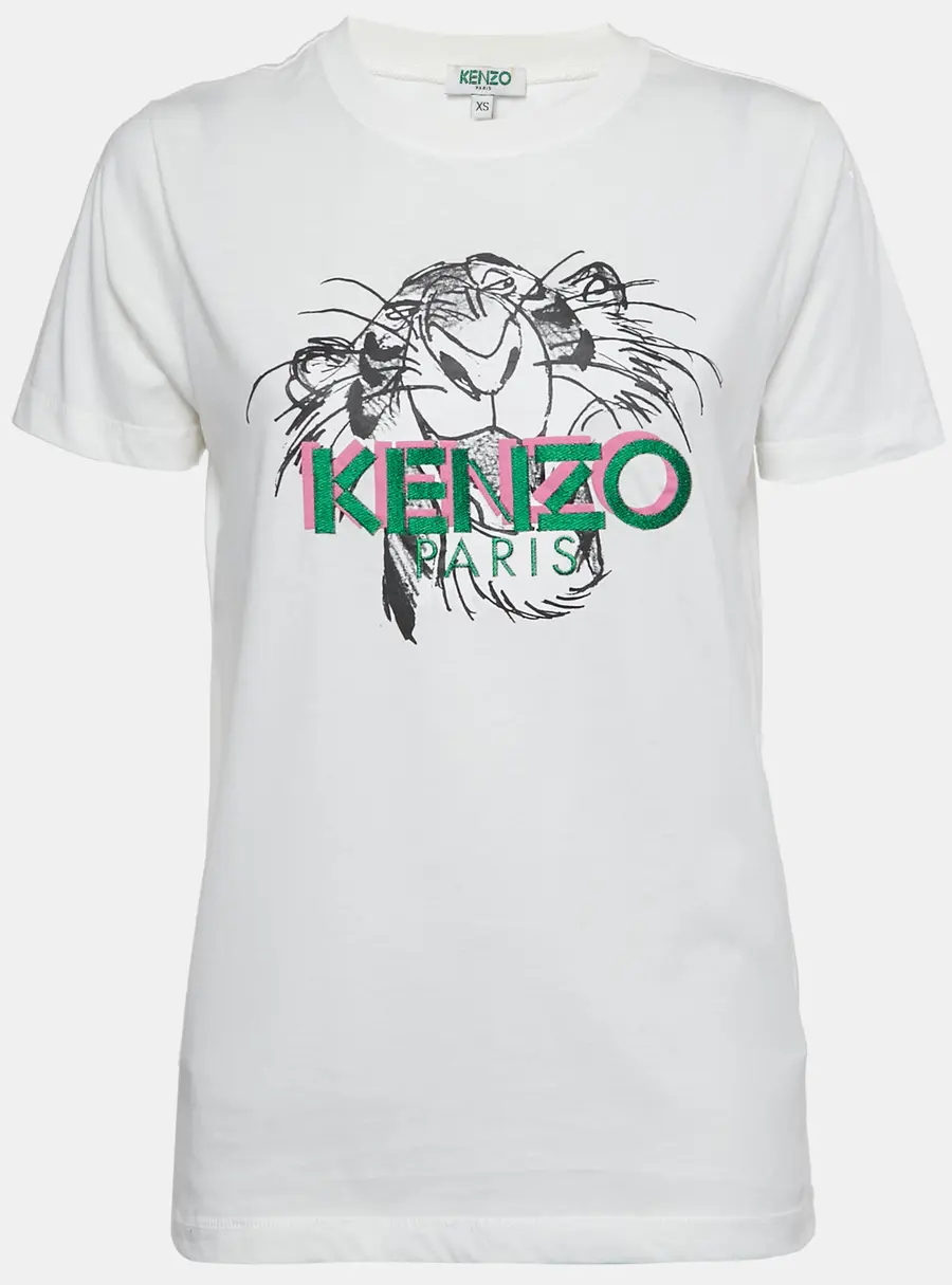 Kenzo x Disney White Embroidered Jersey T-Shirt XS