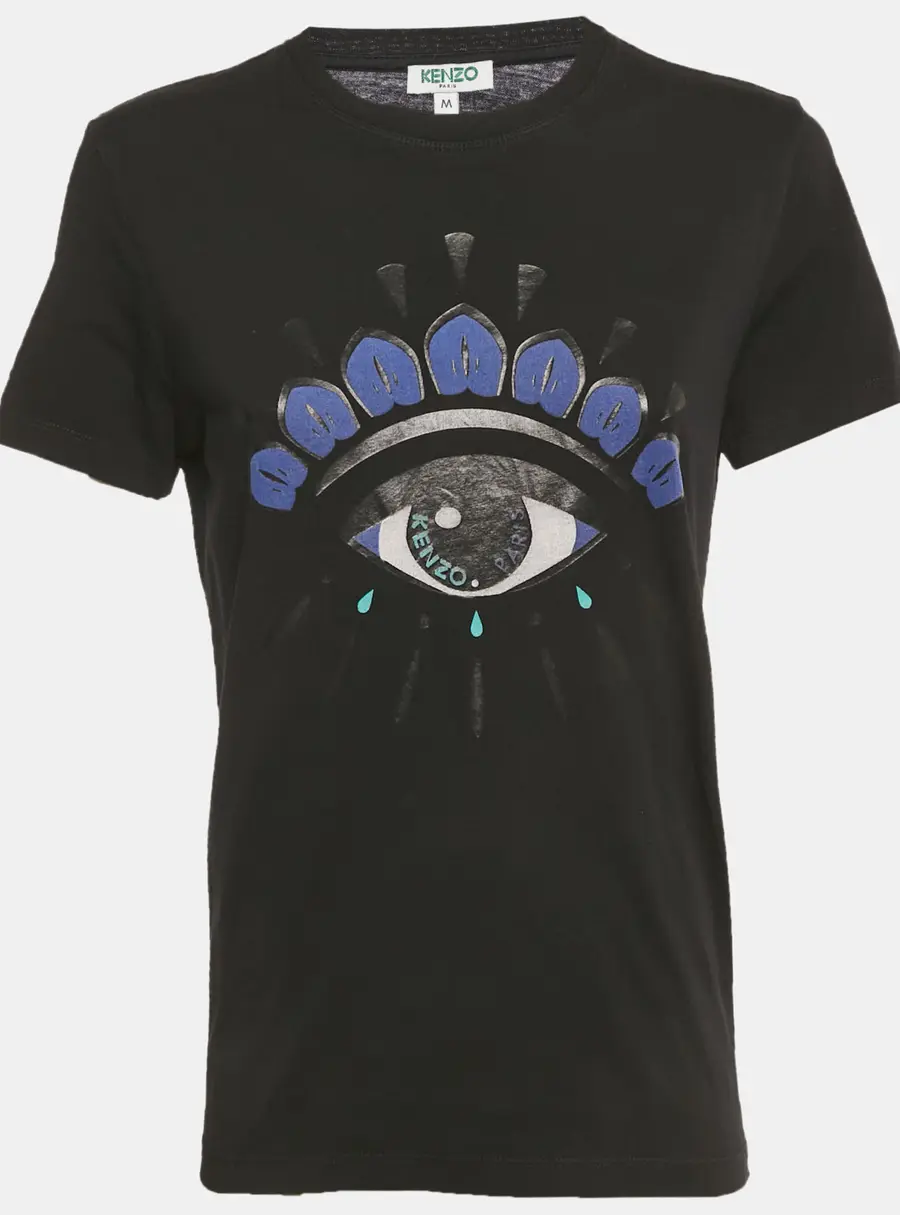 Kenzo Black Eye Print Cotton T-Shirt M
