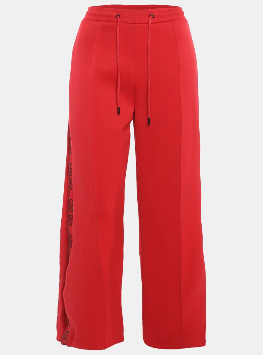 Kenzo Red Jersey Logo Stripe Panel Track Pants M