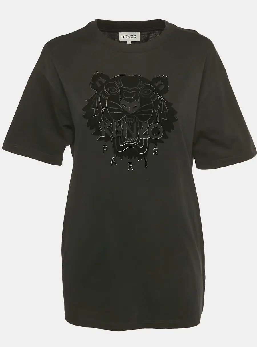 Kenzo Black Lion Applique Jersey T-Shirt S