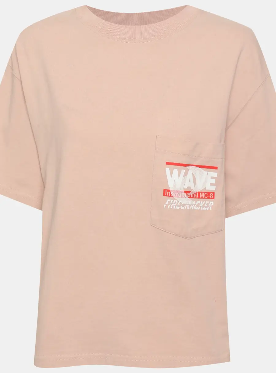 Kenzo Peach Printed Jersey T-Shirt