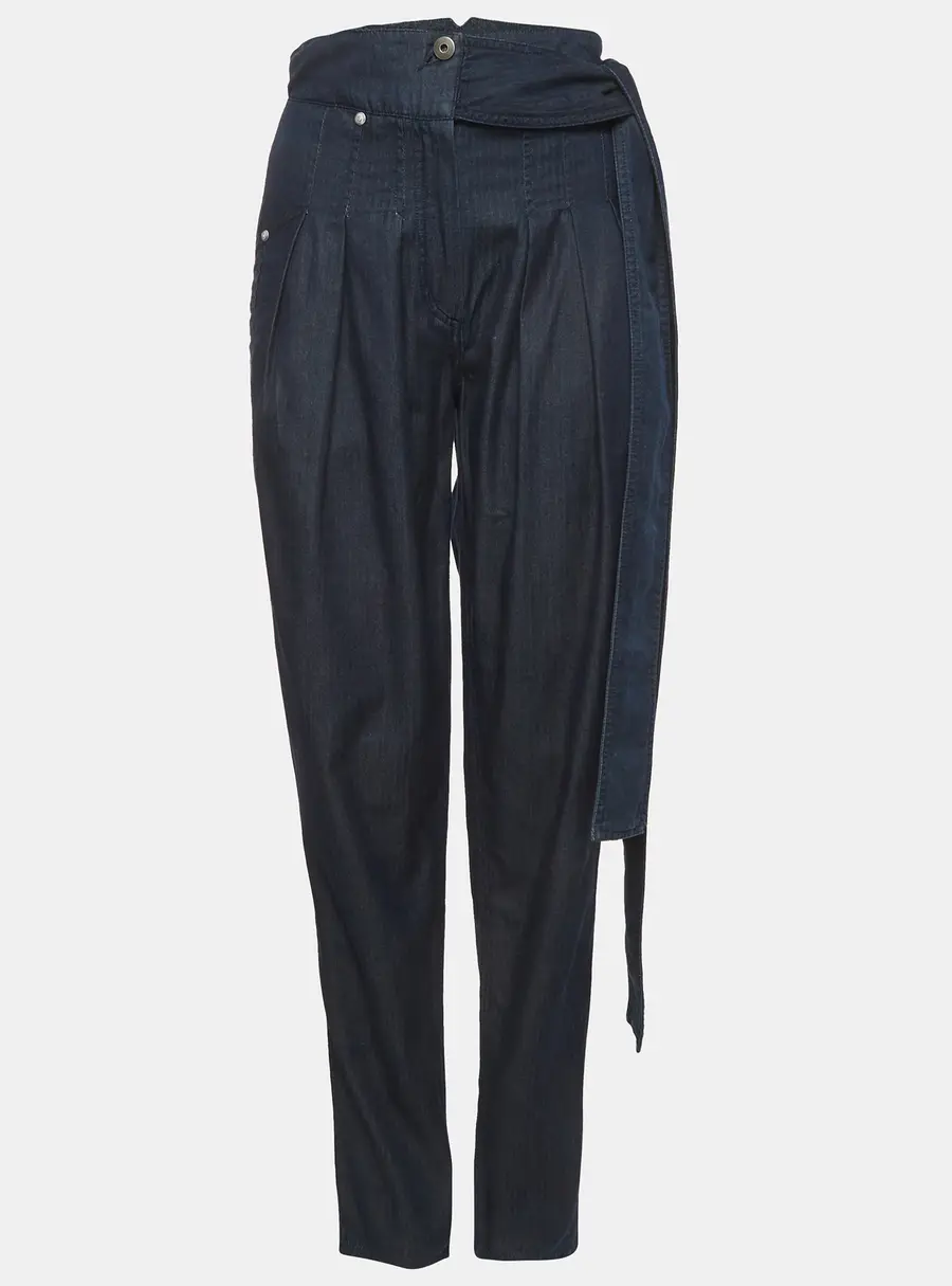 Kenzo Blue Chambray Pleated Pants S