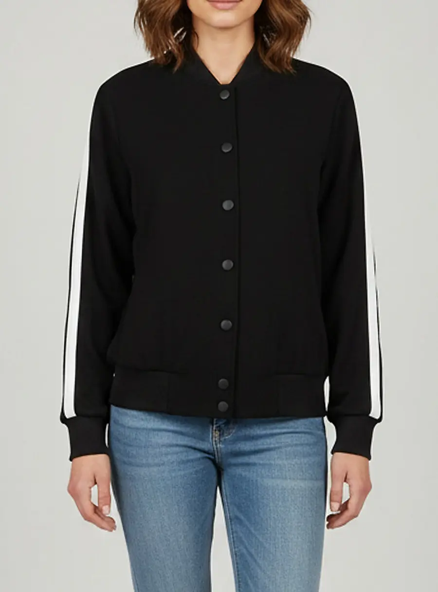 Kenzo Black Tiger Embroidered Crepe Bomber Jacket M
