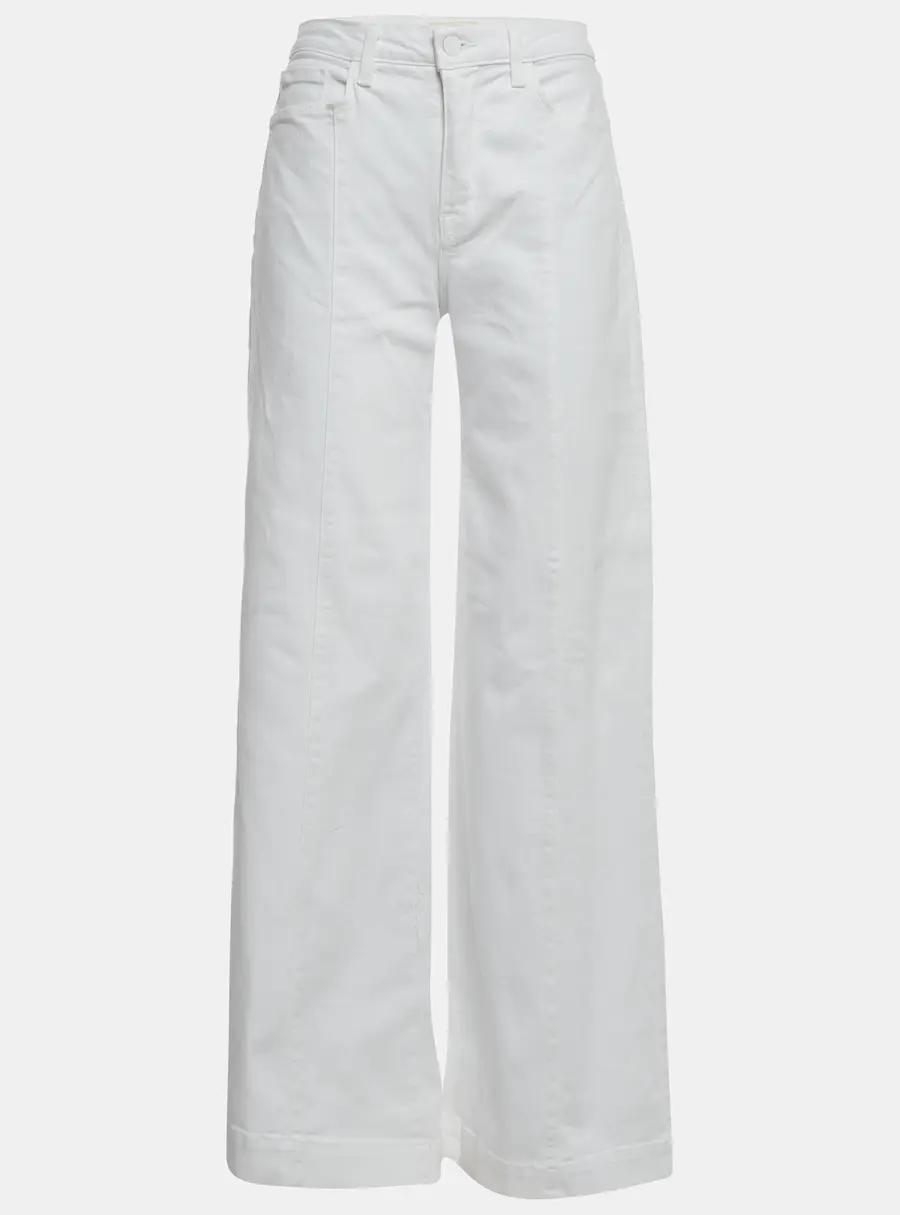 L'agence White Denim Wide-Leg Jeans S/Waist 26"