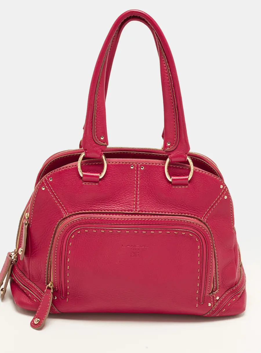 Lancel Mademoiselle Adjani Leather Dome Satchel