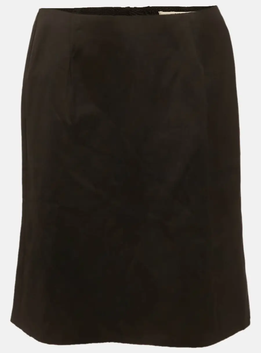 Lanvin Black Cotton Flared Mini Skirt L