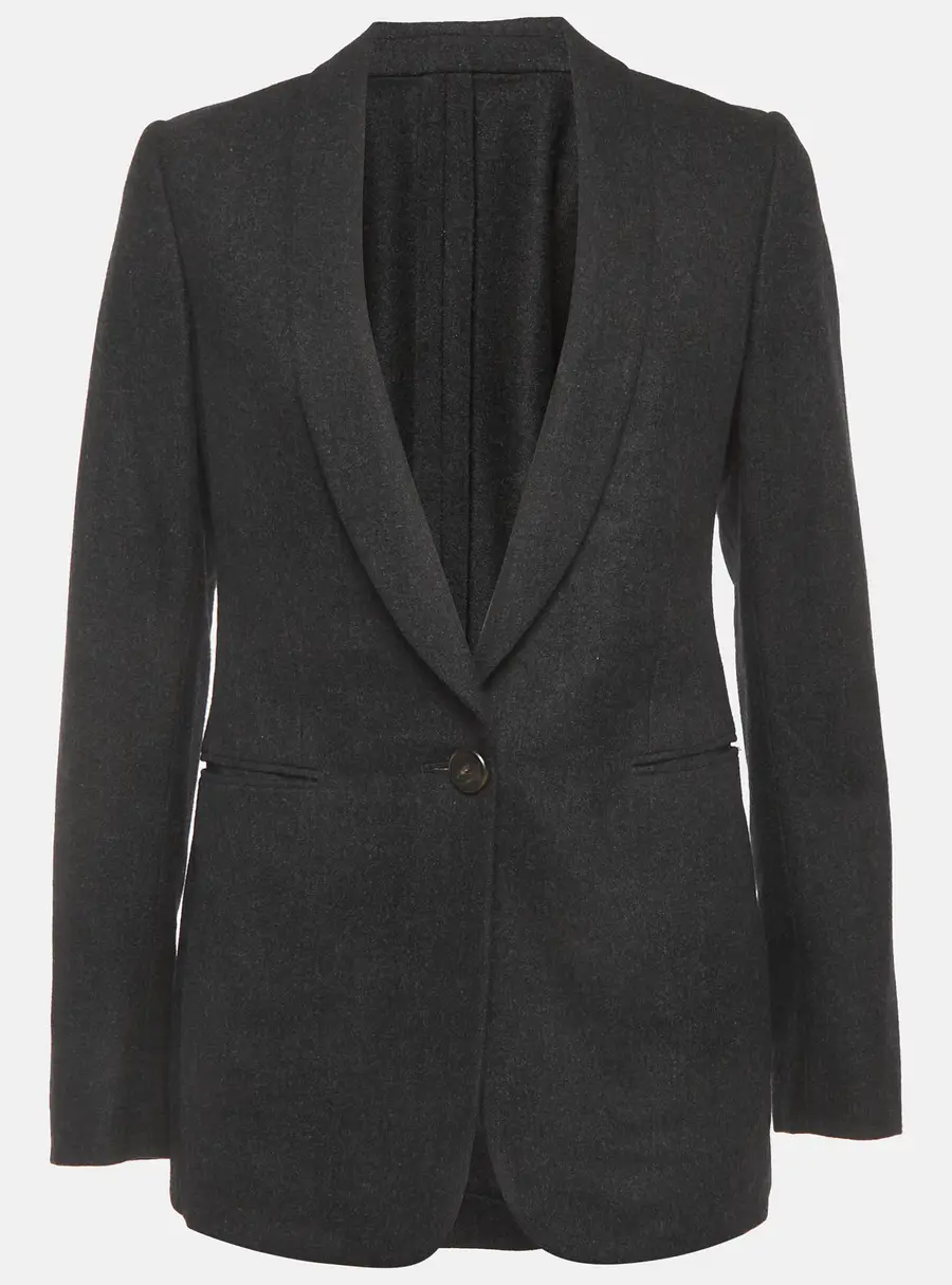 Lanvin Black Wool Shawl Collar Blazer S
