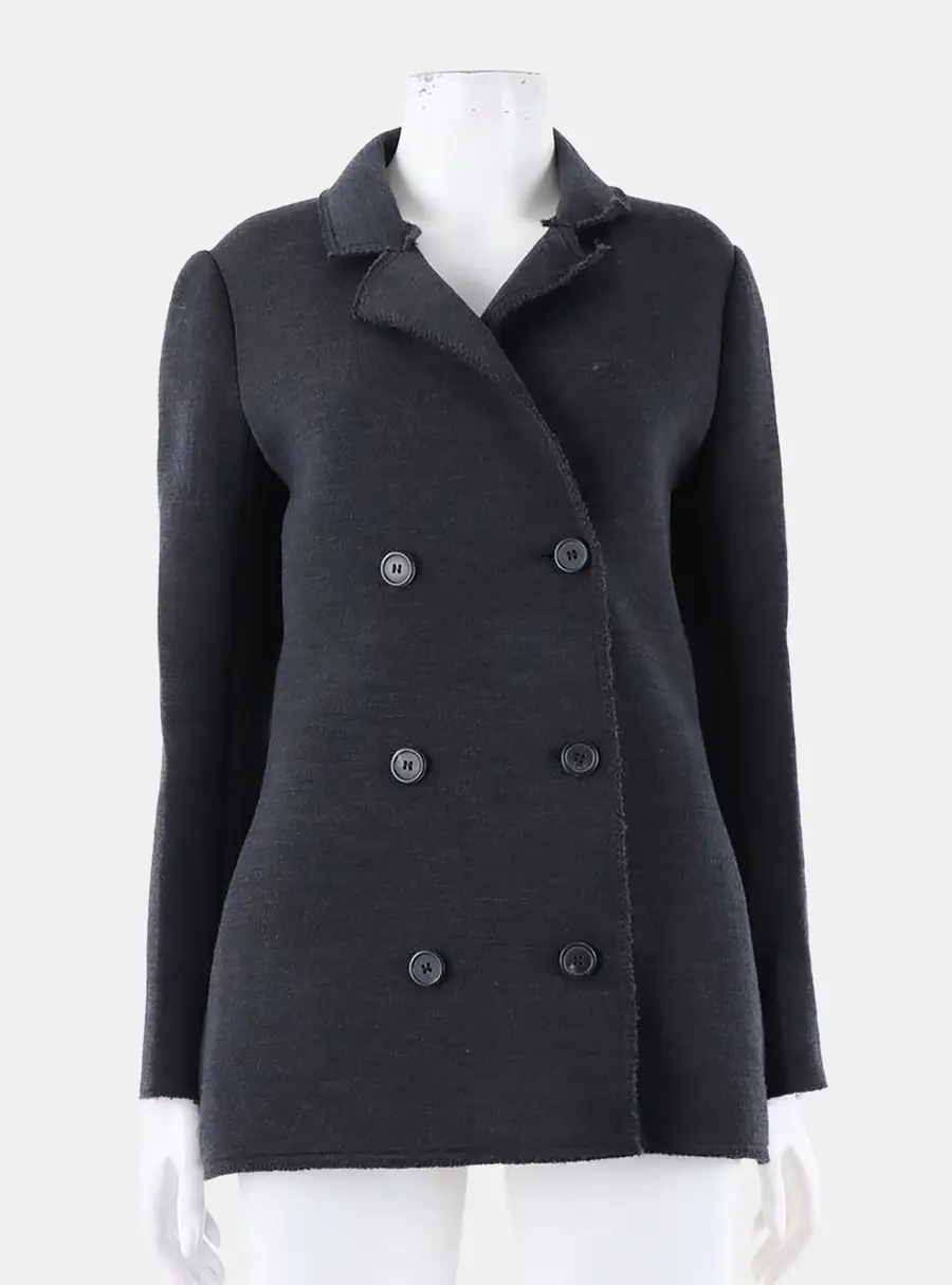 Lanvin Black Wool Buttoned Jacket Size M