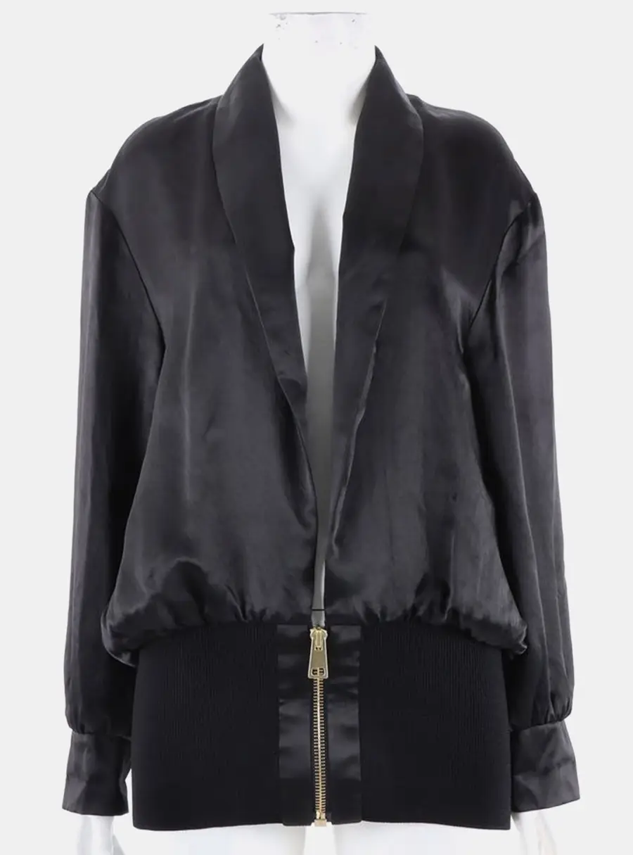 Lanvin Black Acetate/Rayon Jacket Size S
